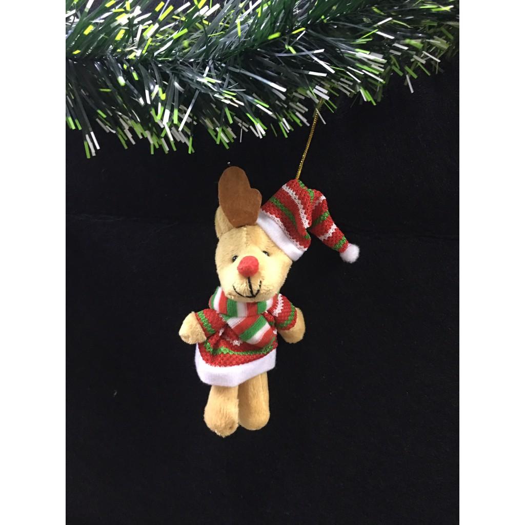 NOEL - GẤU NHỒI BÔNG 8X12CM- TRANG TRÍ GIÁNG SINH NOEL