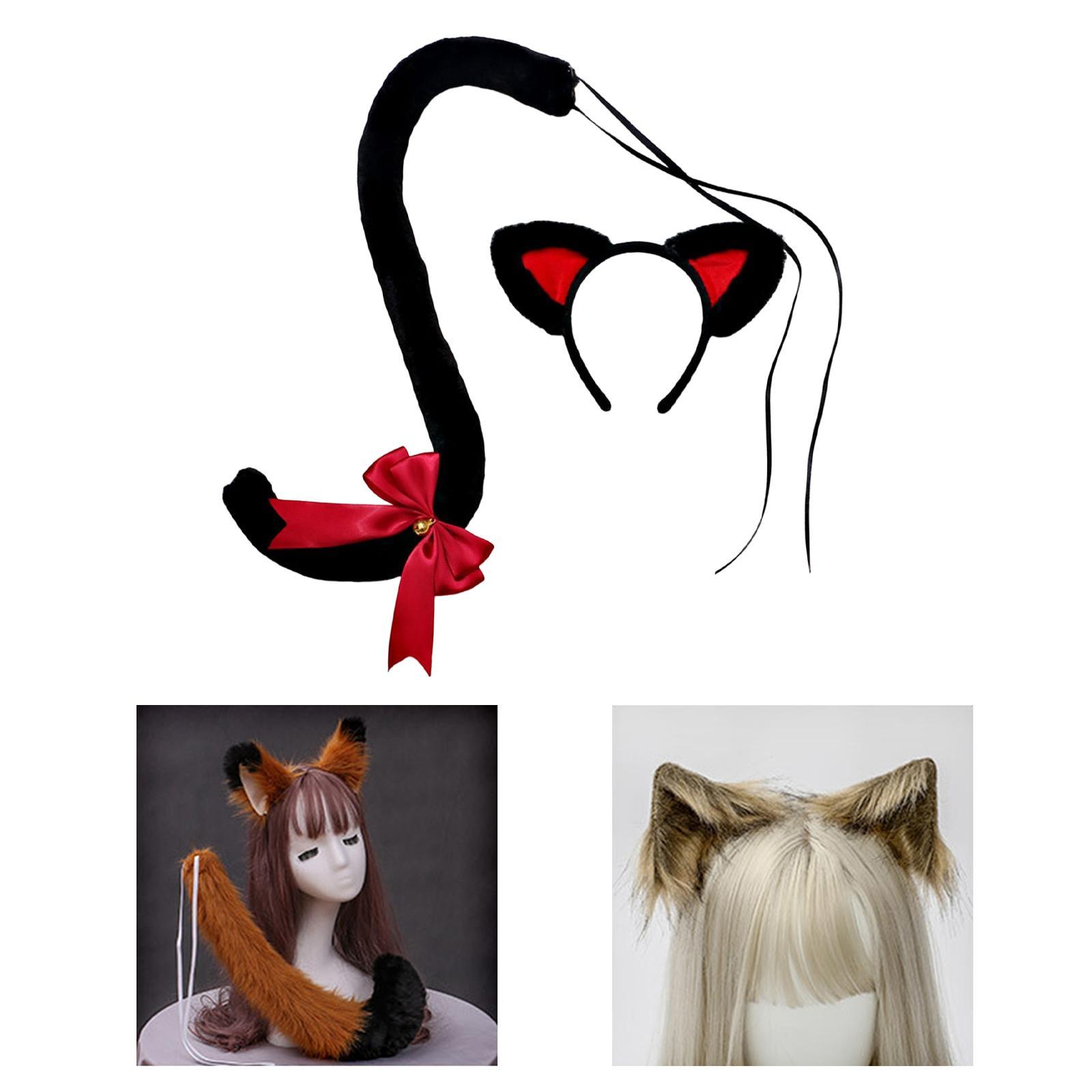 Cat Ears and Tail Set Fancy Dress Costume Gift Dressing up Party