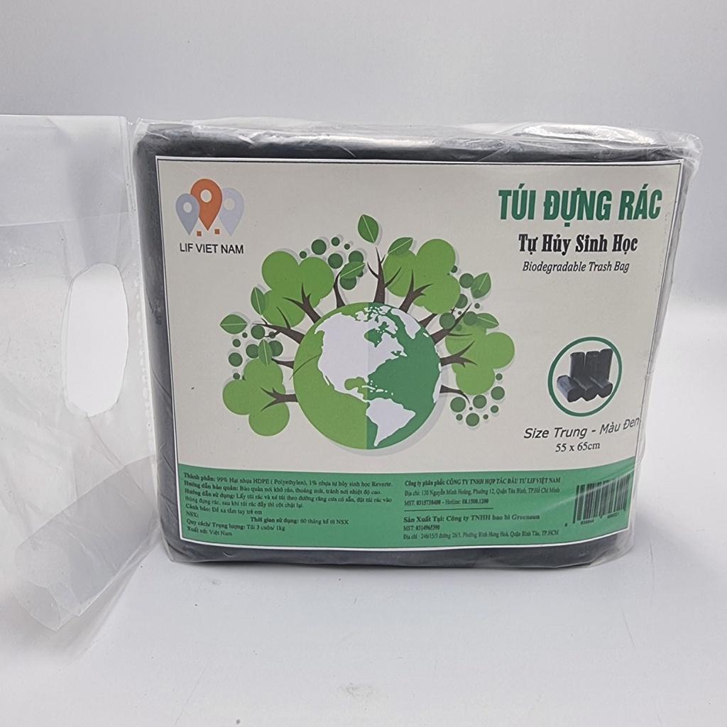 TÚI RÁC 3 CUỘN CỠ TRUNG TỰ PHÂN HUỶ SINH HỌC - LIFVIETNAM
