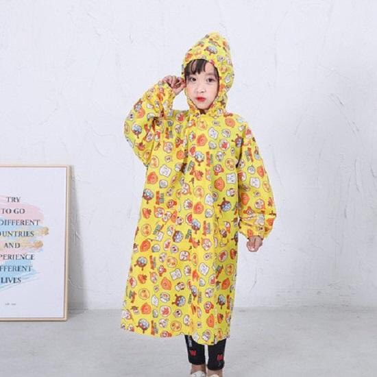Áo Mưa Trẻ Em Unisex 1–4 Tuổi – Áo Mưa Trùm Kín Vải Dù Chống Nước, Họa Tiết Hoạt Hình, Gọn Nhẹ Có Túi Đựng, Giao Màu Ngẫu Nhiên