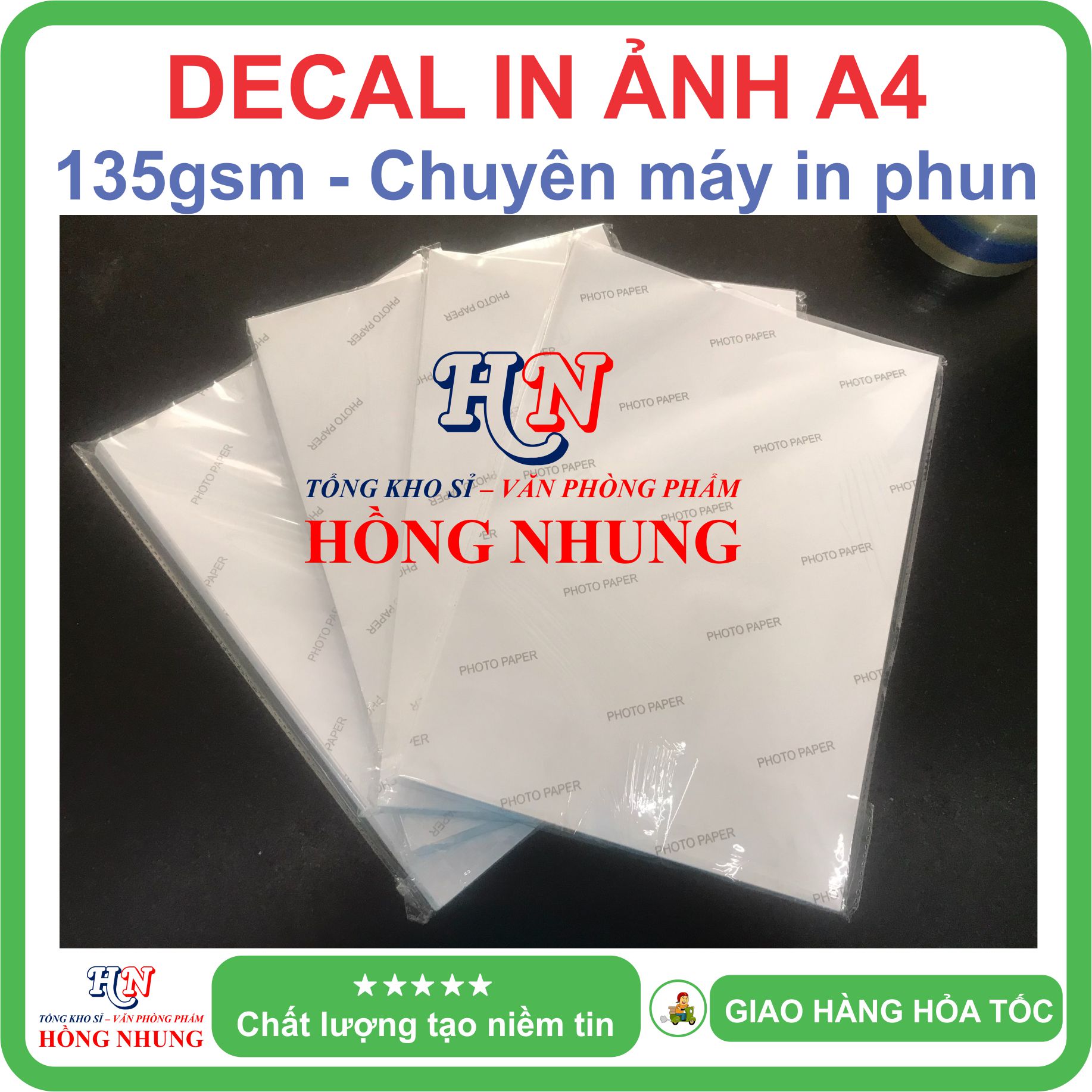 [SALE] Xấp 50 Tờ Decal In Ảnh A4 Parrot - Chuyên dùng cho máy in phun, Giúp Bạn In Ấn Tem Nhãn chuyên nghiệp