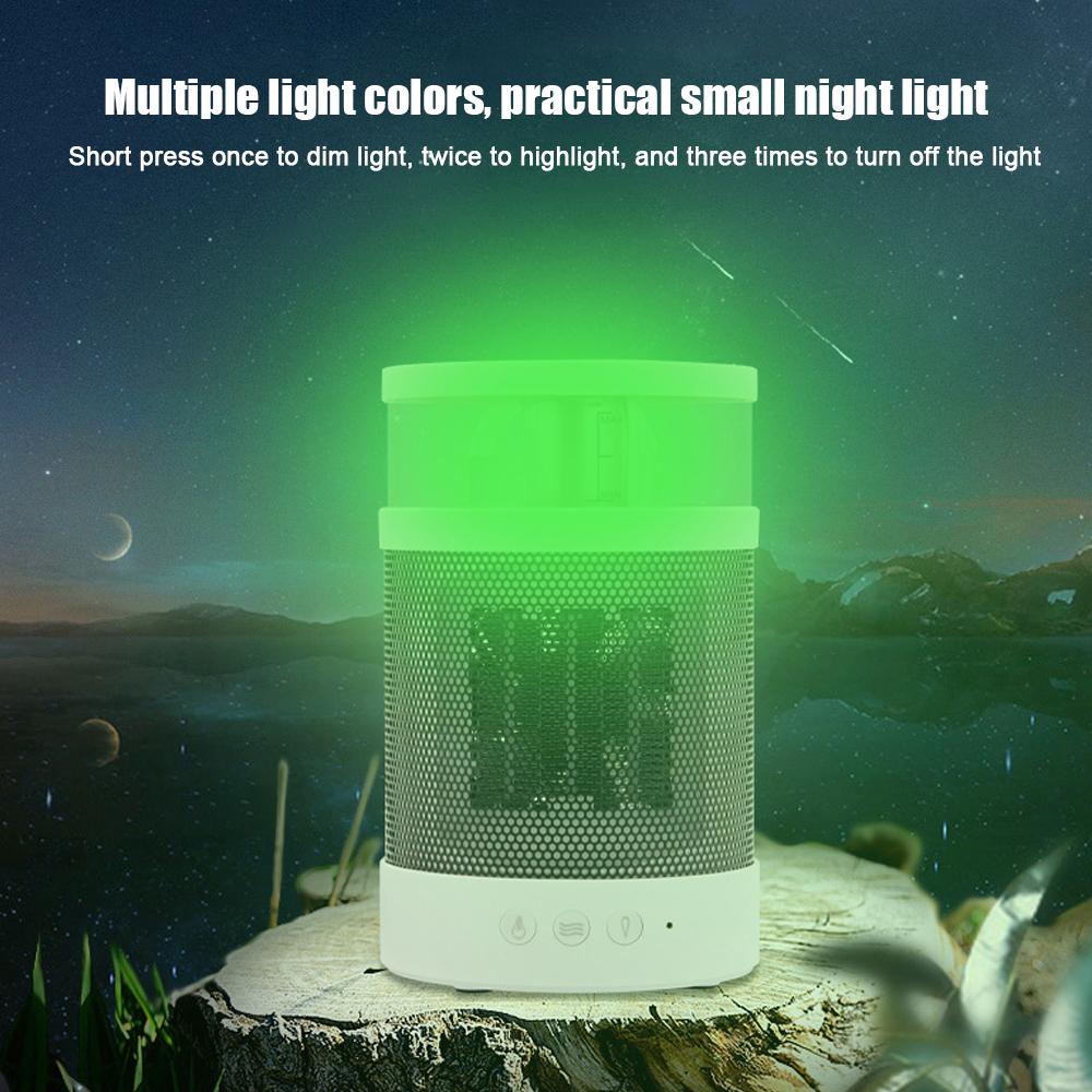 3-in-1 Space Heater & Humidifier Night Light Air Heater Humidifier Ceramic Heating Negative ion Warm Fog Space Heater