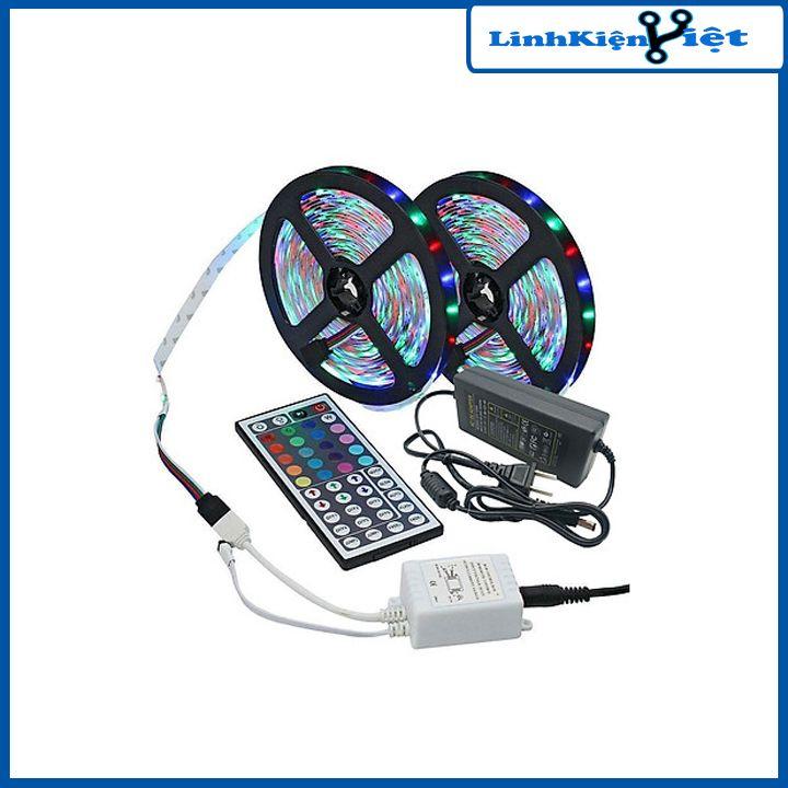 Bộ led dây đổi màu có điều khiển RGB 5050 kèm nguồn