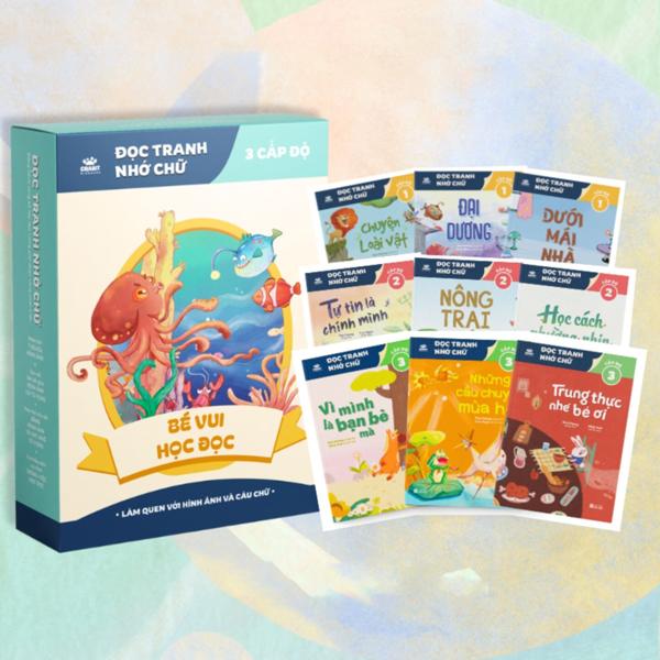 Sách - Boxset Đọc Tranh Nhớ Chữ - Bé Vui Học Đọc (Bộ 9 Cuốn)