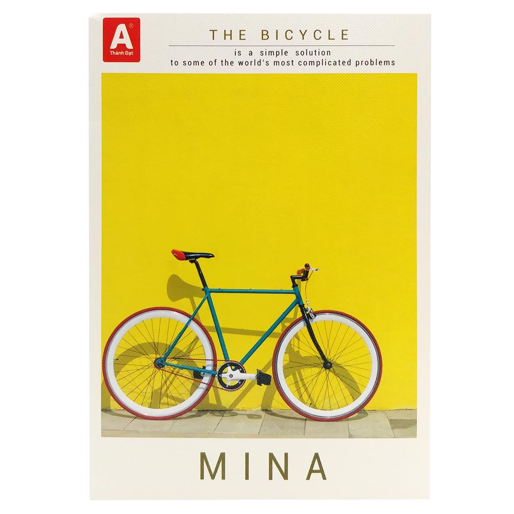 Combo 5 Tập Sinh Viên 4 Ly Ngang 96 Trang 80gsm - Thành Đạt - Mina The Bicycle (Mẫu Màu Giao Ngẫu Nhiên)