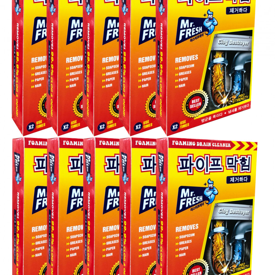 Combo 8 hộp 16 gói bột thông tắc làm sạch đường ống Hàn Quốc