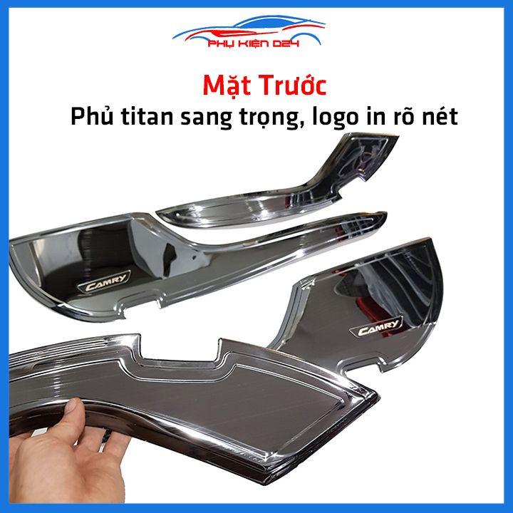 Bộ ốp tapli Camry 2019-2020-2021-2022 vân Titan chống xước va đập khi mở cửa và làm đẹp xe