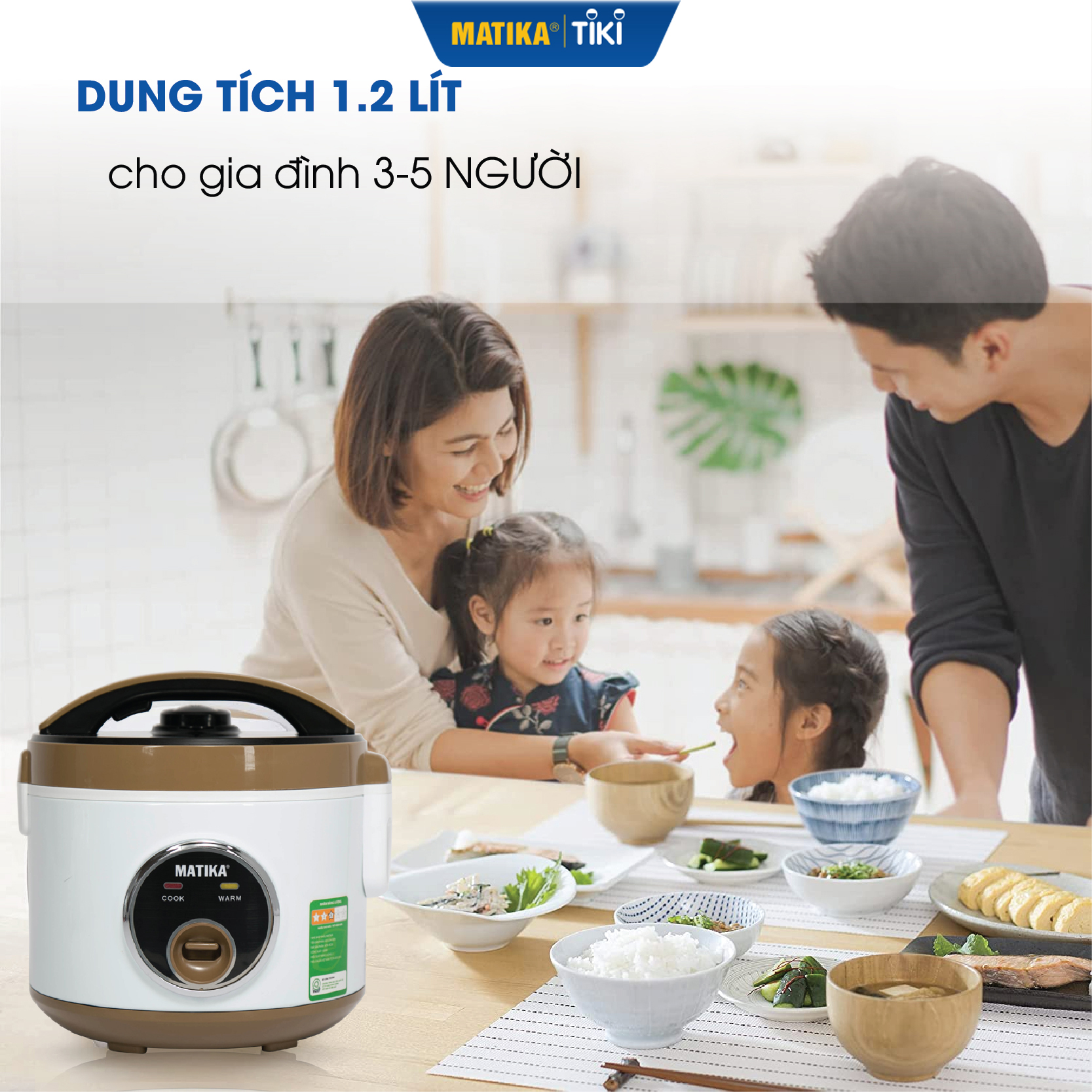 Nồi Cơm Điện MATIKA 1L MTK-RC10 - Hàng chính hãng