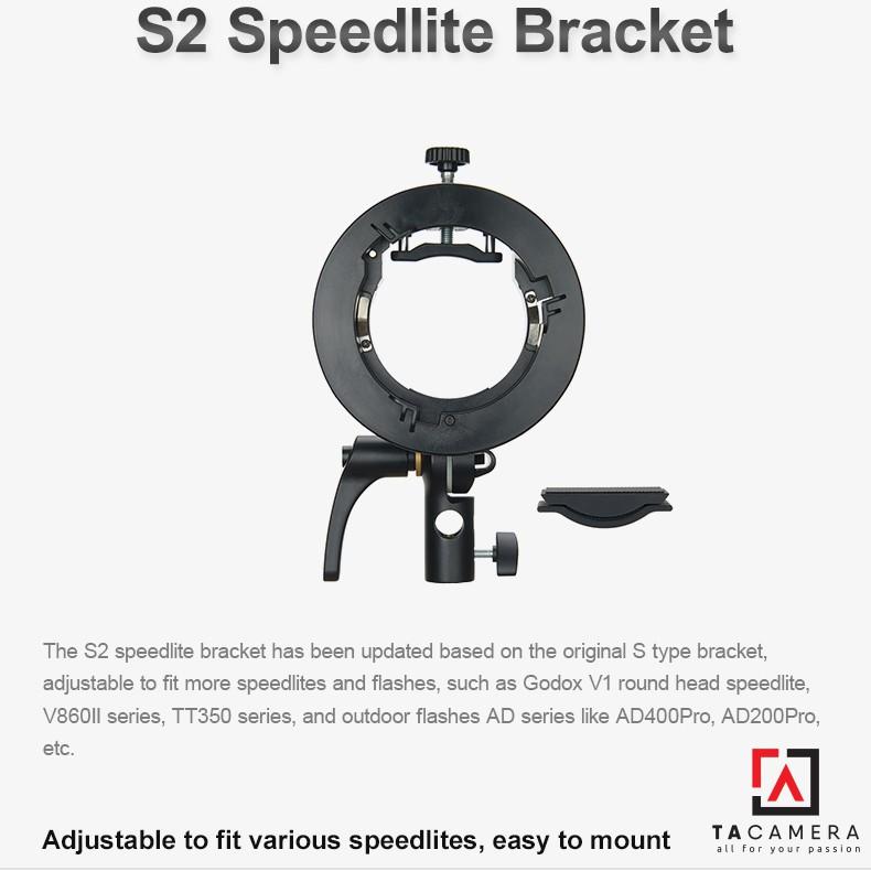 Smart Adapter Godox S2 Speedlite Bracket - Ngàm Dành Cho Flash V1 - Hàng Chính Hãng