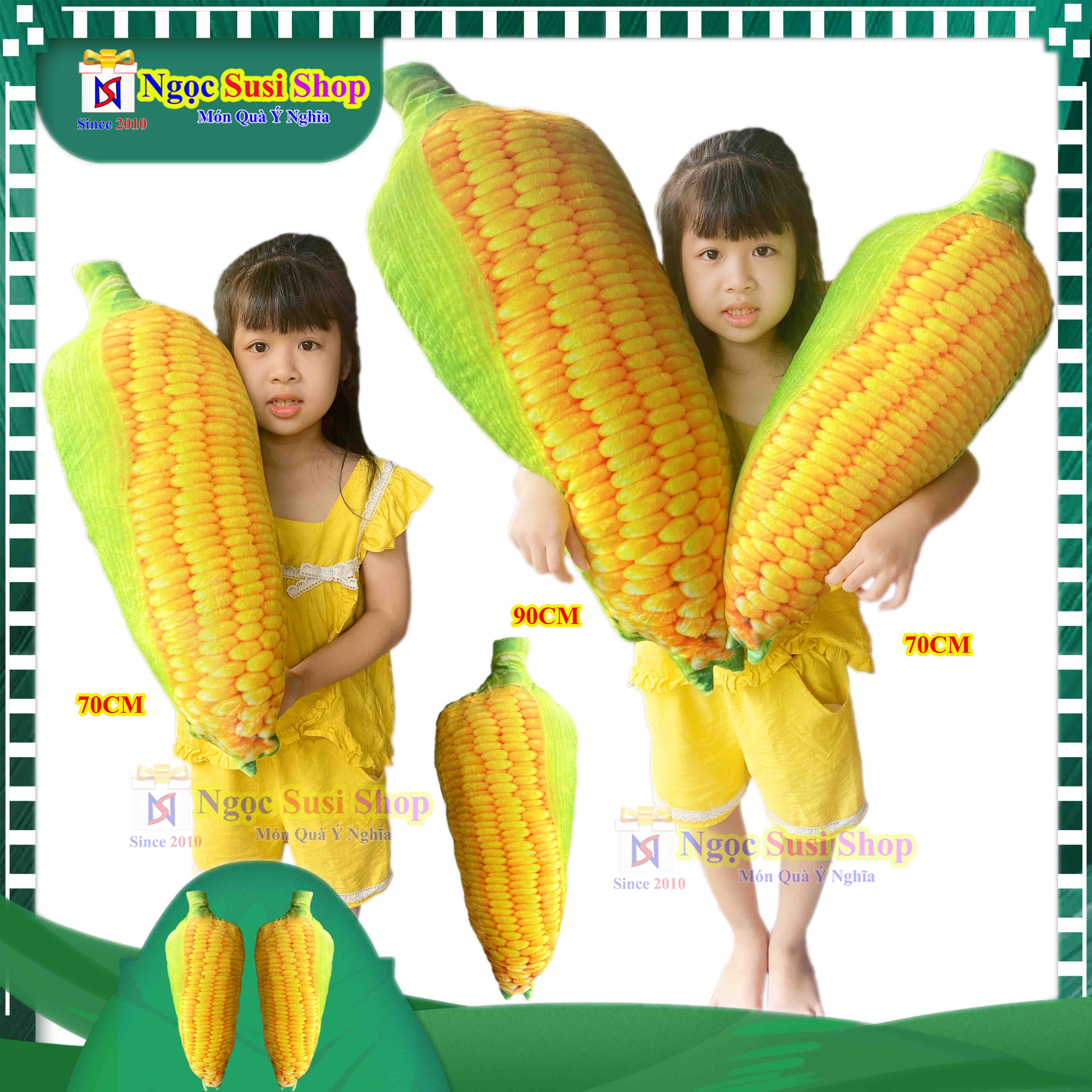 GẤU BÔNG TRÁI BẮP 3D SIÊU MỀM MỊN ÔM NGỦ - THÚ BÔNG TRÁI BẮP