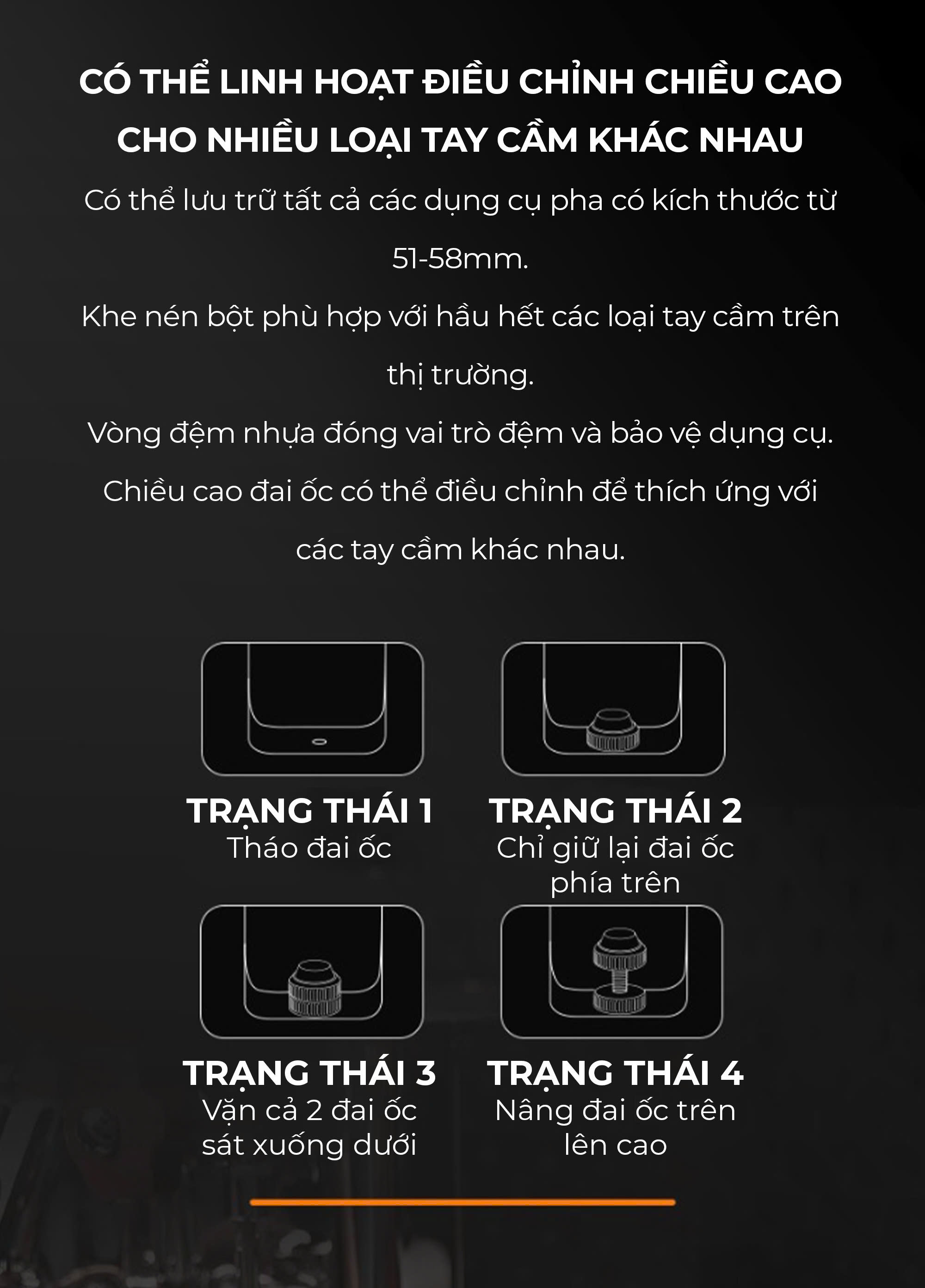Đế gỗ tamper OCD WDT Feepie