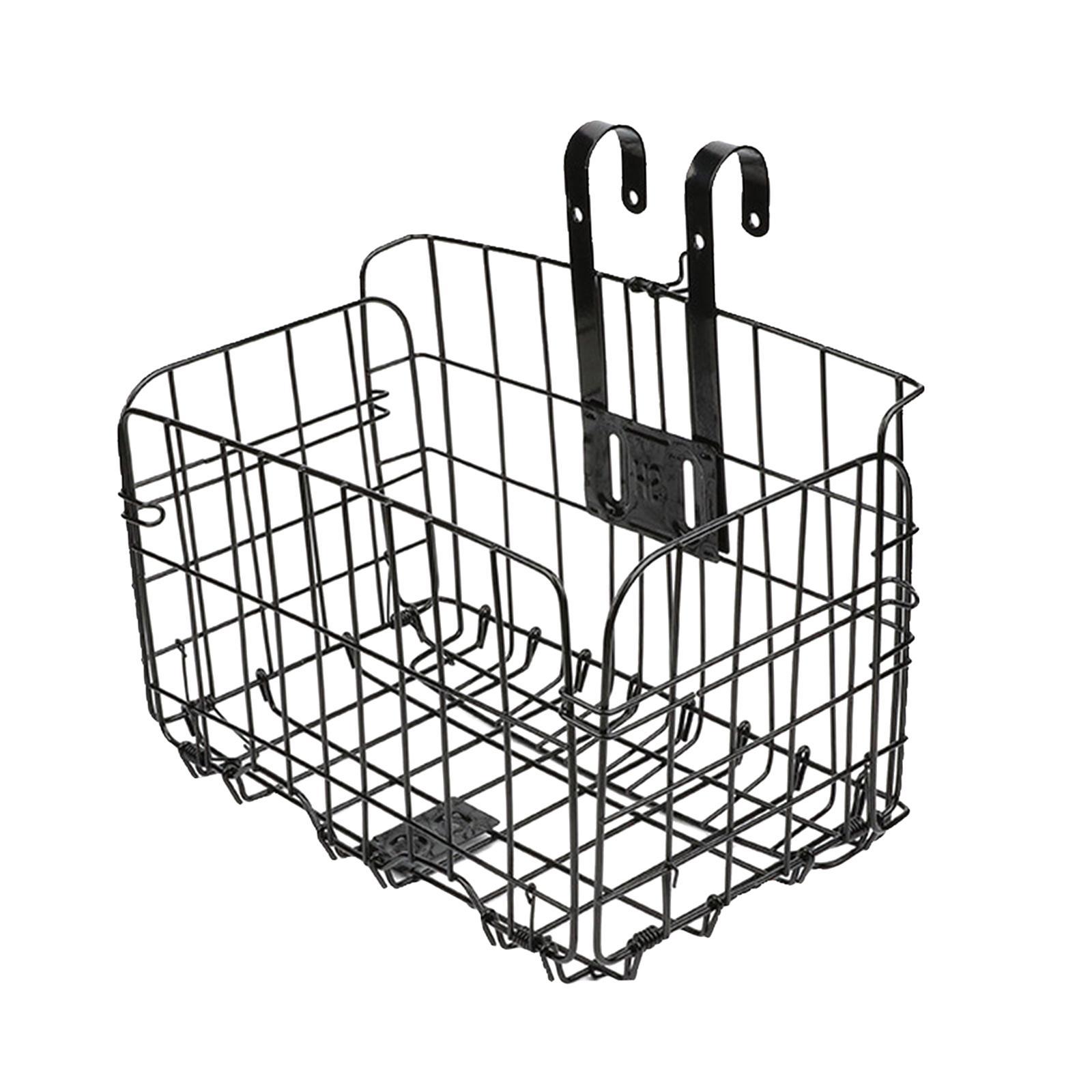 Bike Basket Folding Hanging Basket Wire Mesh Basket Mountain Bike Frame Basket Bike Cargo Rack