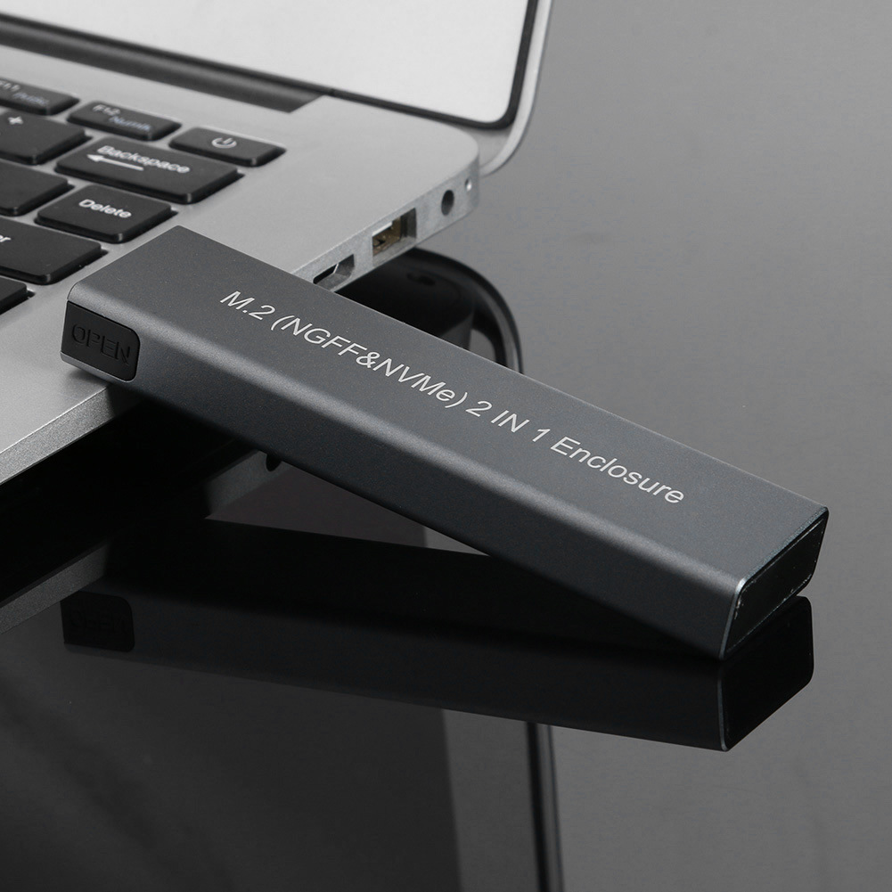 M.2 NVME/NGFF to USB 3.1 Enclosure Adapter M.2 SSD Case for 2230/2242/2260/2280 NVMe SSD 2TB