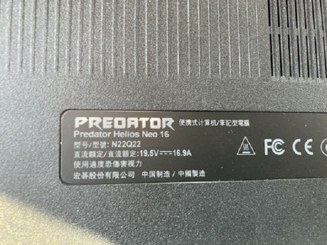 Sạc dành cho Laptop Gaming Acer Predator Helios Neo PHN16-71 RTX4050 RTX4060 RTX4070 330W hàng nhập khẩu