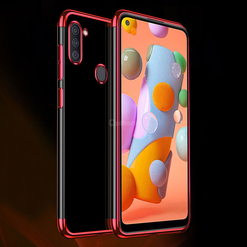 ỐP DẺO TRONG TPU VIỀN MÀU CAO CẤP DÀNH CHO SAMSUNG A11