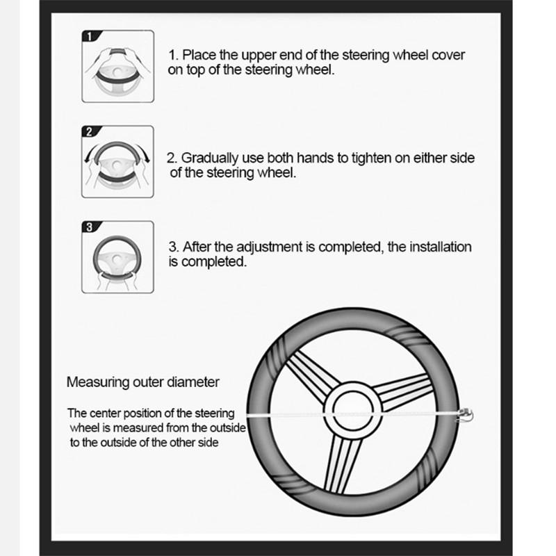 Bọc vô lăng ô tô đệm da đa năng 38cm