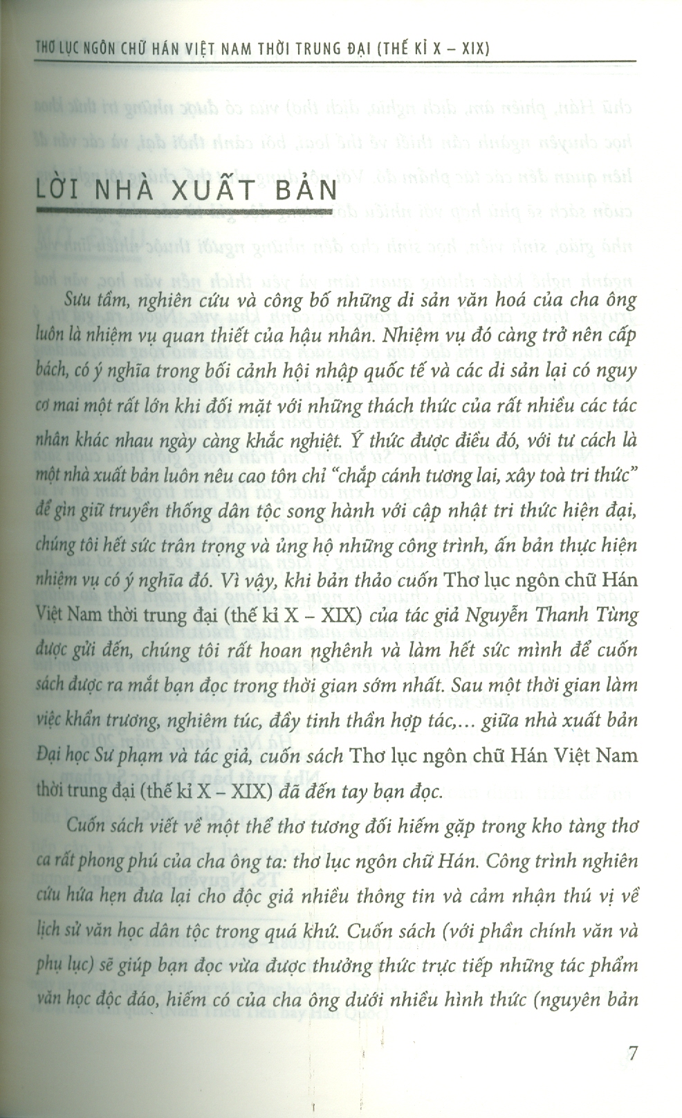 Thơ Lục Ngôn Chữ Hán Việt Nam Thời Trung Đại (Thế Kỉ X - XIX)  Six - Han - Character - Poetry In Medieval Vietnam: 越南古代漢字六言詩研究