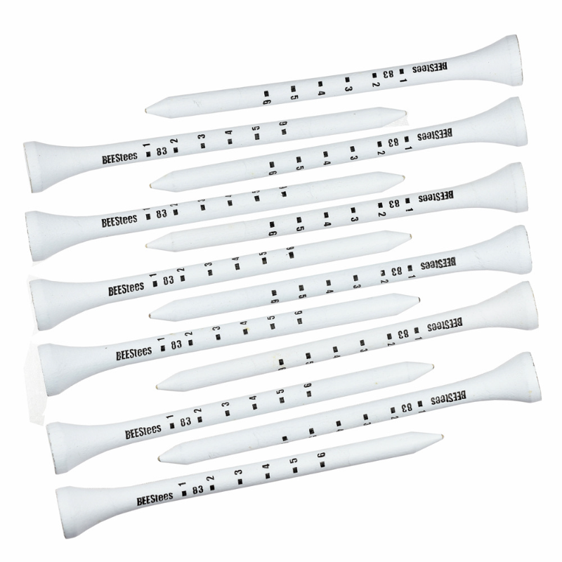 50PCS 83mm GOOLT TEES Hệ thống chuyên nghiệp Sọc bằng gỗ sọc kỹ thuật số Golf Tees Phụ kiện Huấn luyện Golf Màu sắc: Trắng