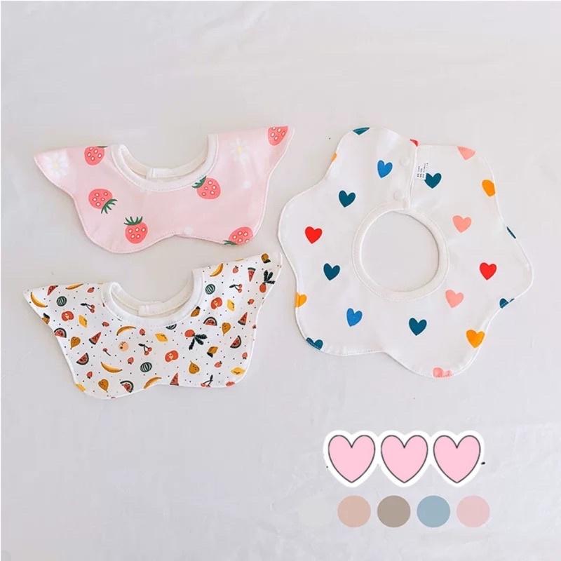 Set 3 yếm tròn xoay 360 độ 100% cotton siêu chống thấm (Mẫu Thu Đông