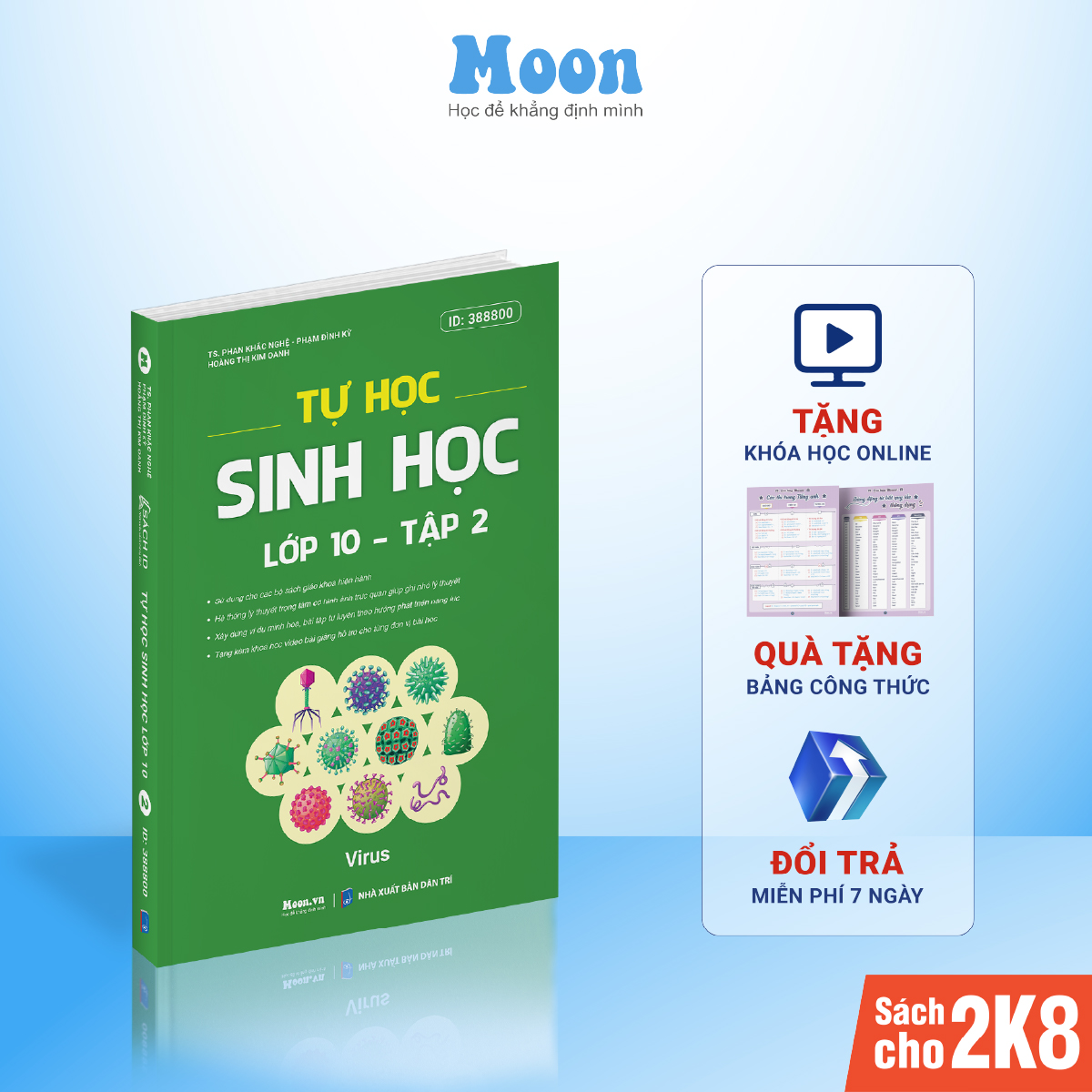 Sách ID Tự Học Sinh Học Lớp 10 thầy Phan Khắc Nghệ Moonbook