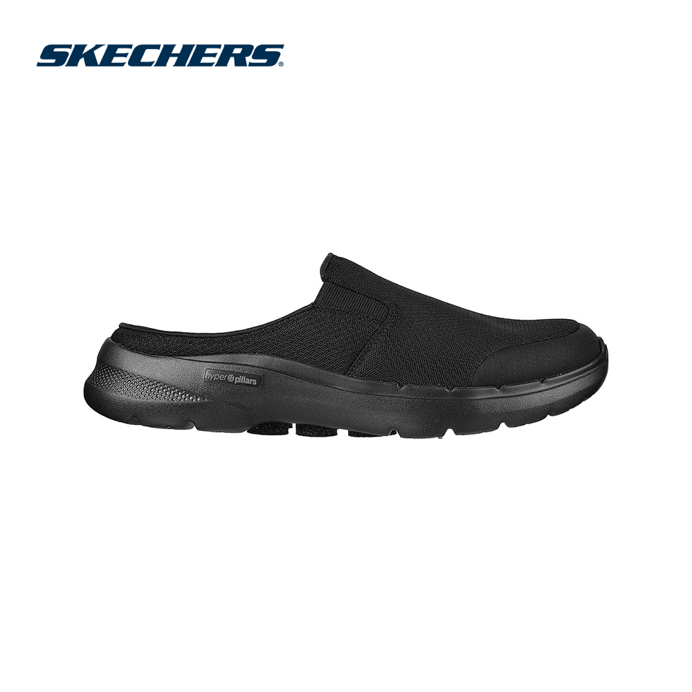 Skechers Nam Giày Thể Thao Đi Bộ Tập Gym, Thường Ngày, Đi Học, Đi Làm GOwalk 6 Cabrio Walking Air-Cooled Goga Mat Dual-Density Outsole, Hyper Pillar Technology, Ortholite, Ultra Go - 216270-BBK