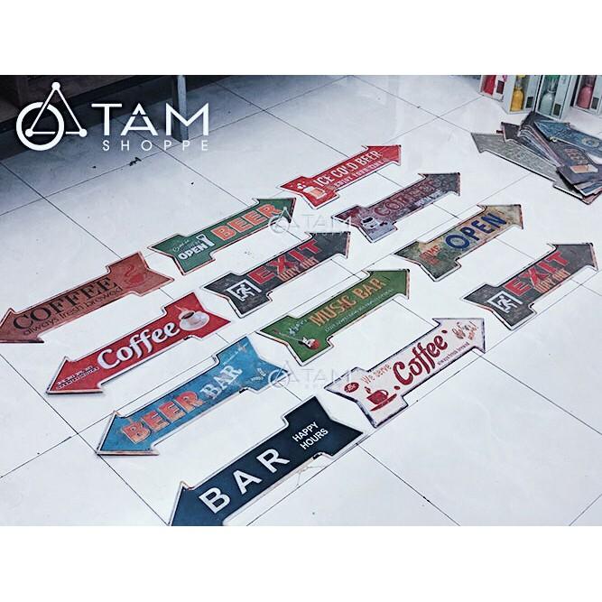 Tranh thiếc mũi tên trang trí Vintage dài 45cm số 20