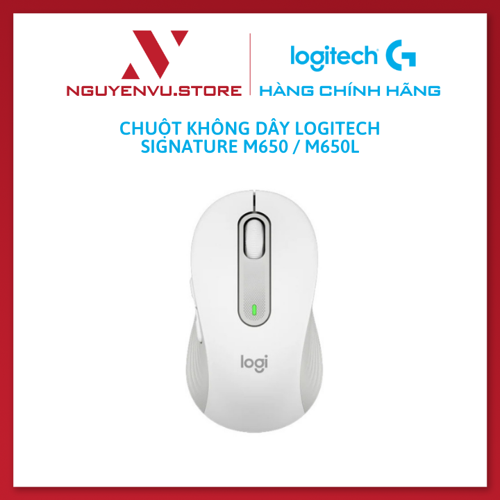 Mua Chuột không dây Logitech SIGNATURE M650 Wireless/Bluetooth - Hàng Chính Hãng - Trắng tại NGUYENVUSTORE Mua Chuột Không Dây Logitech Signature M650 Wireless/Bluetooth - Hàng Chính Hãng - Trắng Tại Nguyenvustore