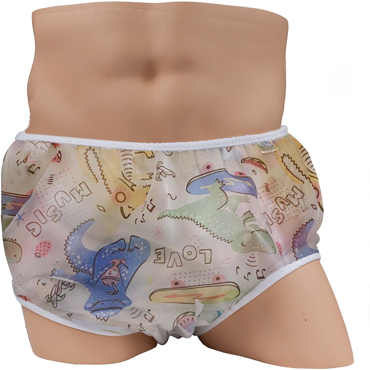 ABDL Tã Người Lớn Bay Có Thể Tái Sử Dụng Có Thể Giặt Chống Nước Incontinent Quần Lót Che Đậy Tã Nhựa Pvc Quần