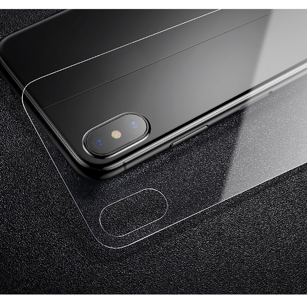 Miếng dán kính cường lực mặt lưng cho iPhone X / iPhone Xs hiệu Baseu siêu mỏng 0.3mm Full mặt lưng độ trong HD, chống trầy, chống bụi - hàng nhập khẩu