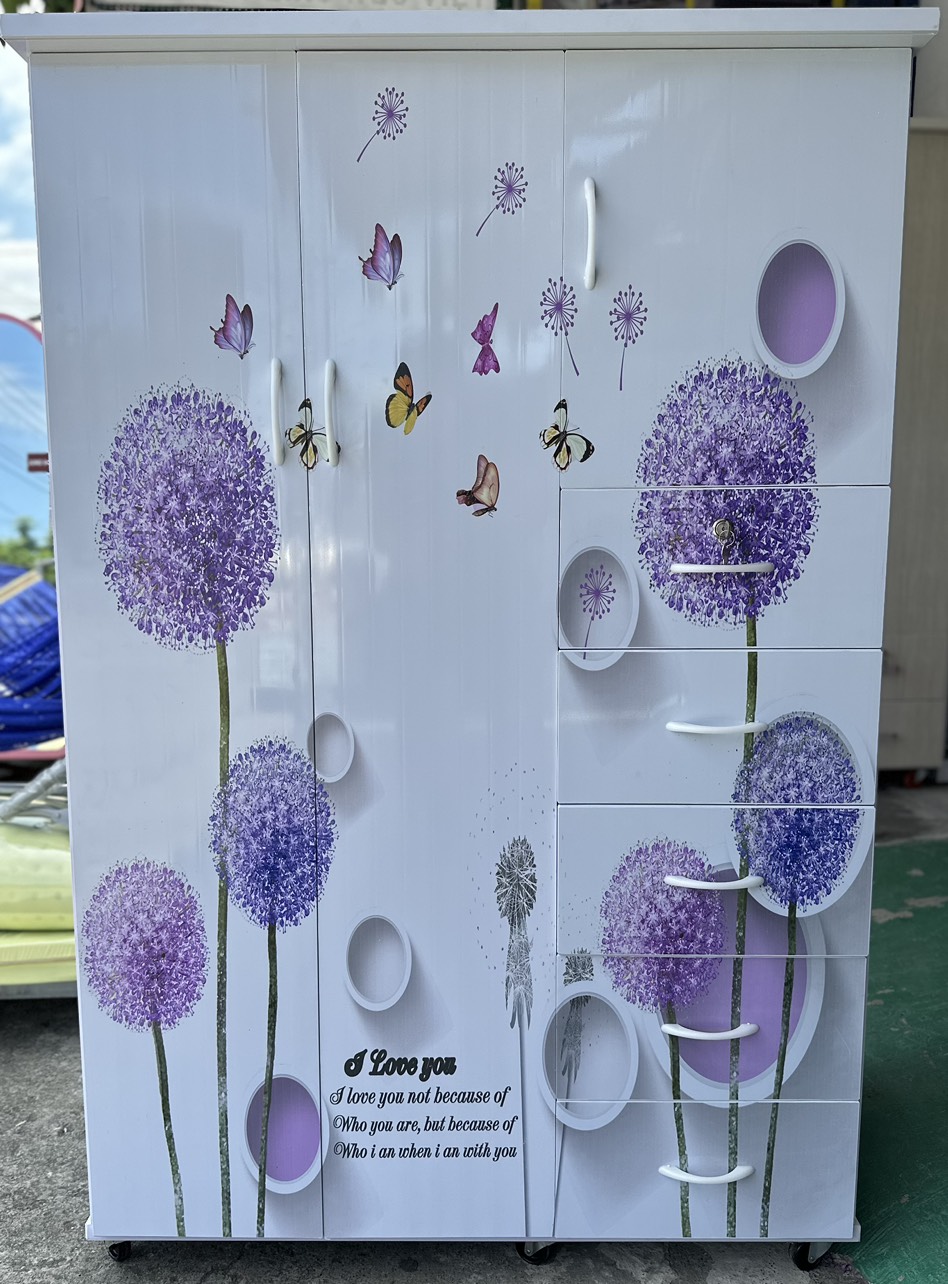 Tủ áo in 3D Tundo nhiều ngăn người lớn L1 1m05 x 1m6 x 51 cm