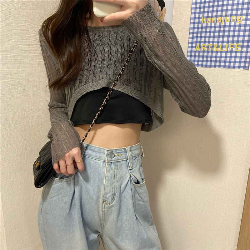 Áo croptop len Ulzzang Quảng Châu ALC32