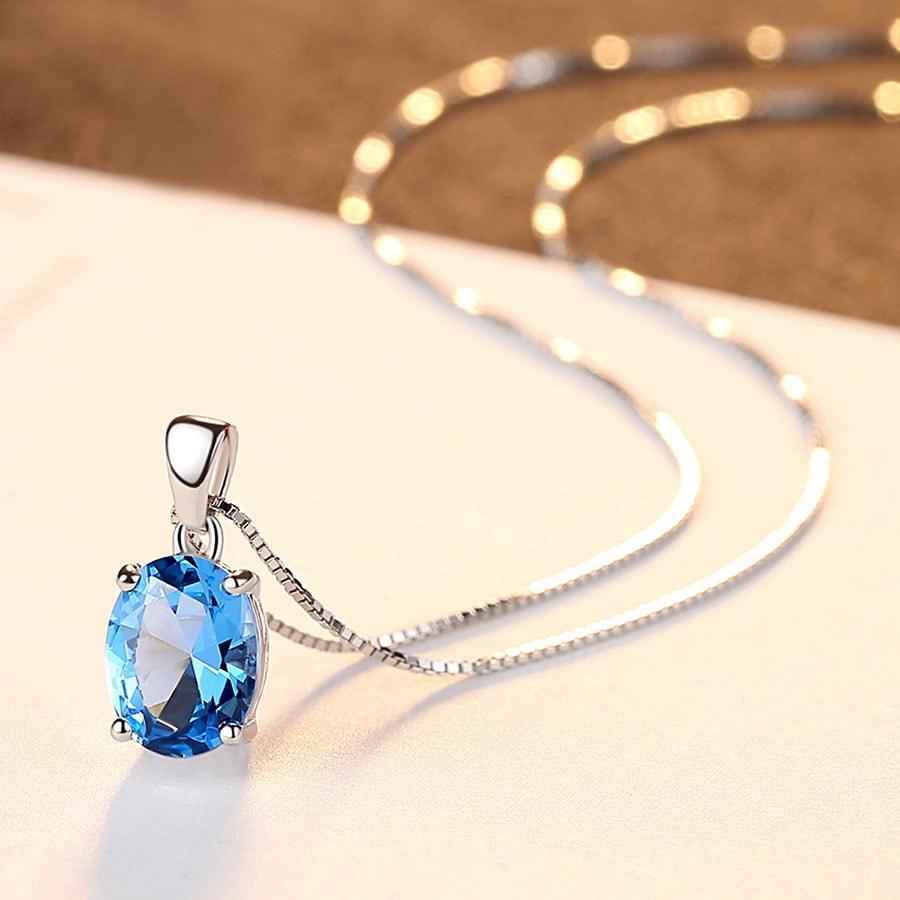 Bộ Trang Sức Nữ Bạc Đính Đá Topaz Xanh Thiên Nhiên Cao Cấp - BDM2311 - Bảo Ngọc Jewelry