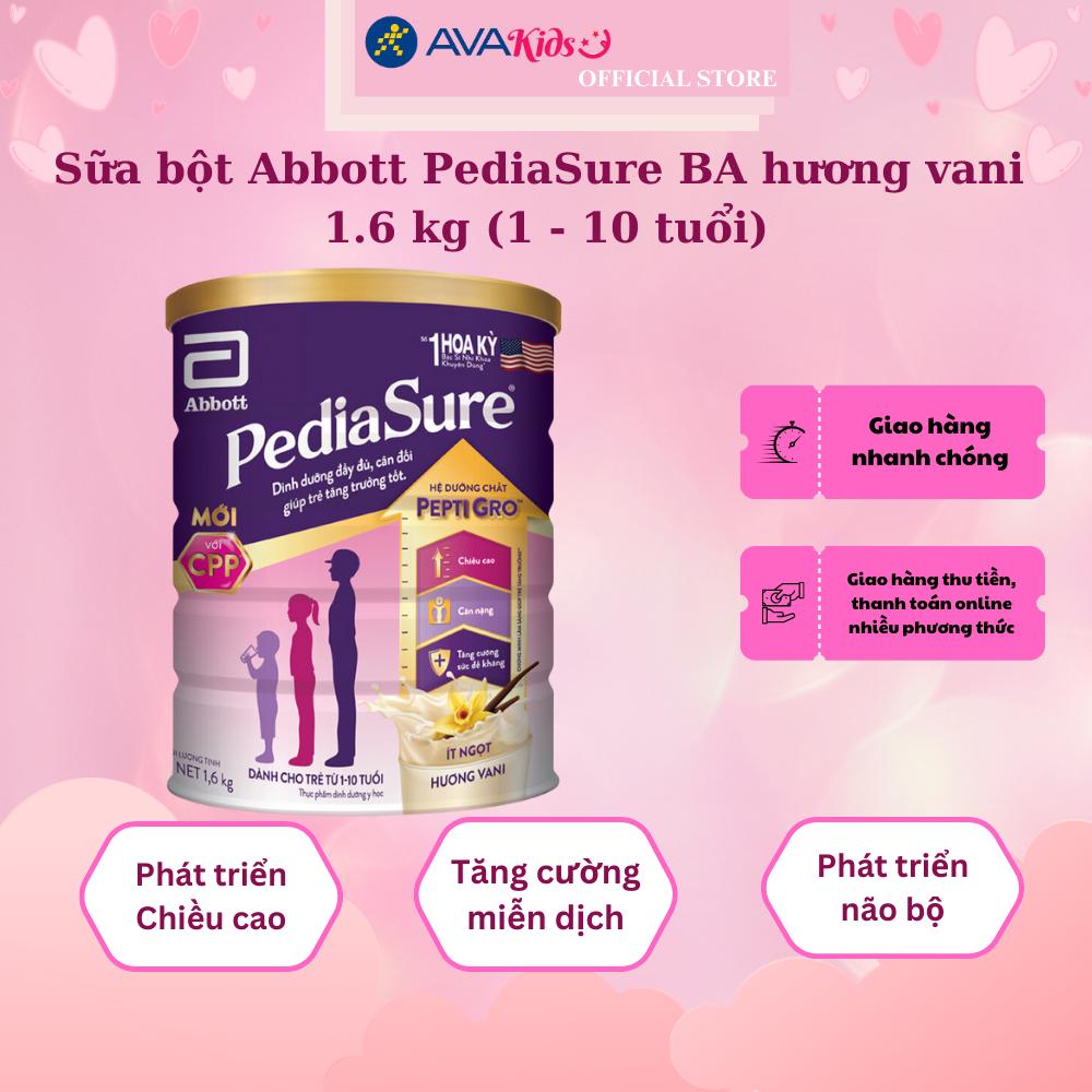 Sữa bột Abbott PediaSure BA hương vani 1.6 kg (1 - 10 tuổi)