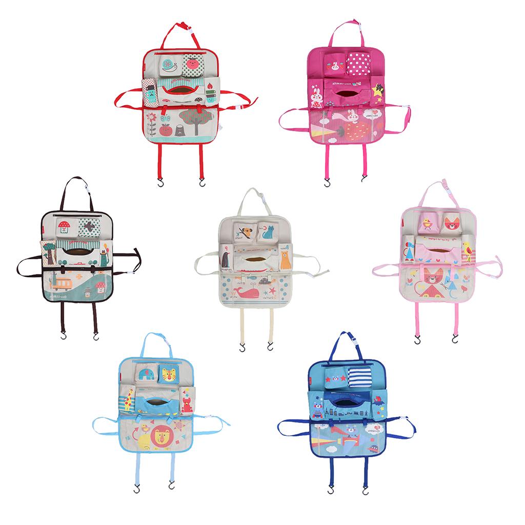Cartoon Car Seat Back Multi-Pocket Storage Bag Organizer