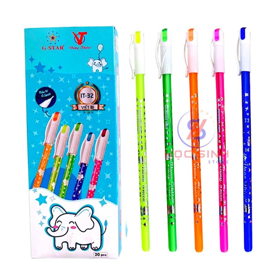 Hộp 20 Cây Bút Viết Nến Ấn Độ mực xanh Gstar IT-32 ngòi 0.5mm
