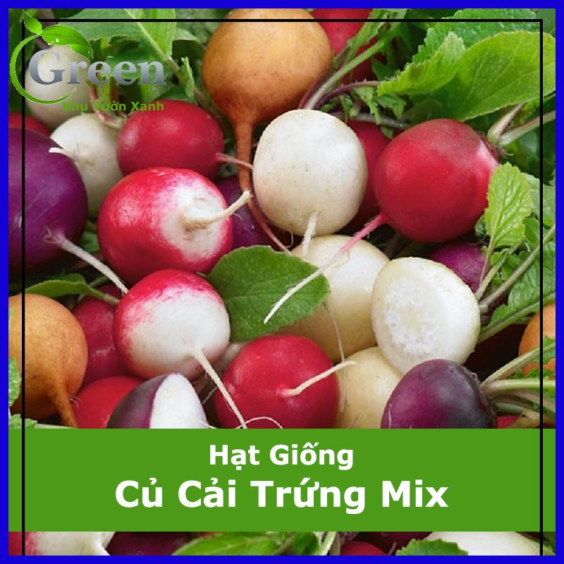 Hạt Giống Củ Cải Trứng Tròn Mix Nhiều Màu