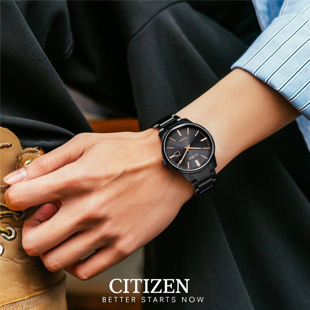 Đồng Hồ Nam Citizen Dây Thép Không Gỉ BM7527-89E - Mặt Đen (Sapphire)