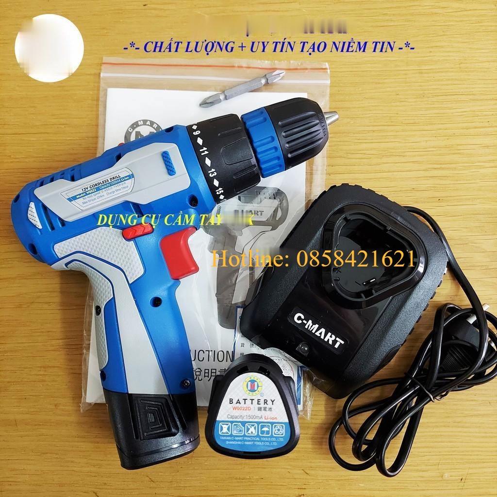 Máy khoan bắt vít pin sạc 12V W0022 CMART