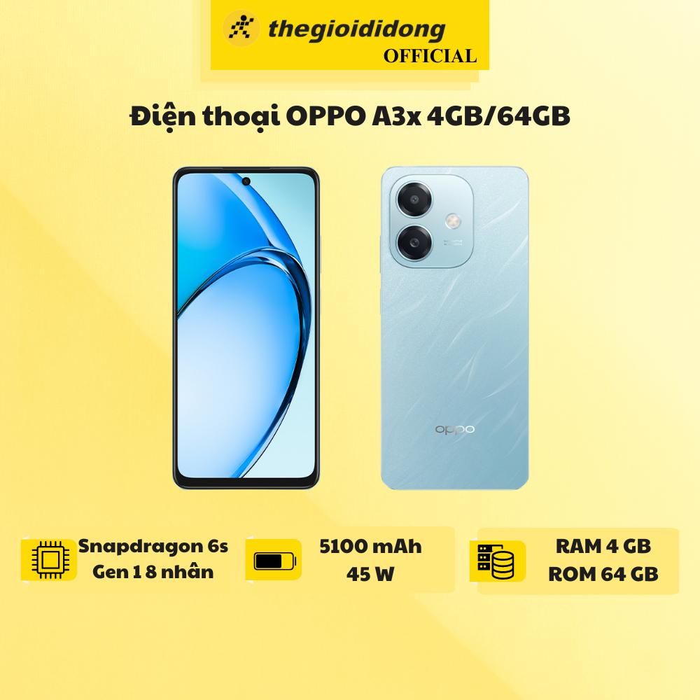 Điện thoại OPPO A3x 4GB/64GB - Hàng Chính Hãng