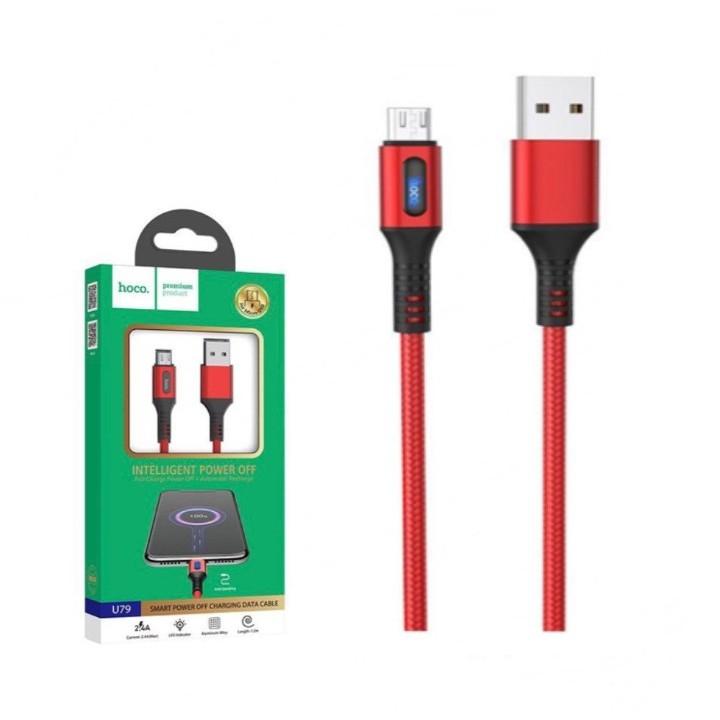 Dây Cáp Sạc Tự Ngắt Thông Minh Hoco U79 Micro usb Chiều Dài 1.2M Hàng Chính Hãng 