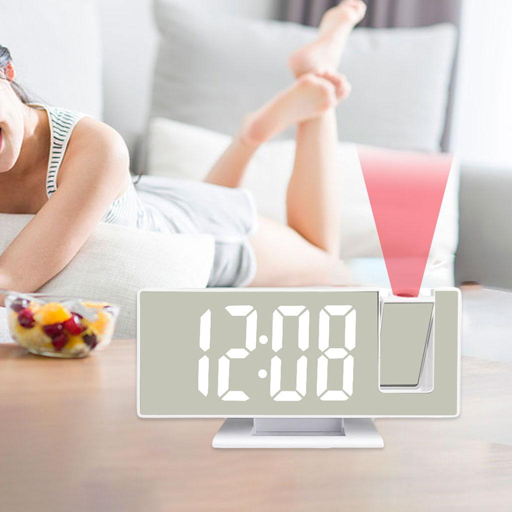 LED Digital Clock USB Recharge Large Display LCD