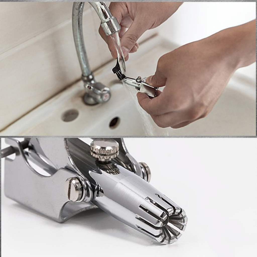 Dụng Cụ Cắt Lông Mũi Bằng Tay Không Pin Inox ( Có Hộp Giá Sỉ Cao Cấp An Toàn Tiện Lợi Tỉa Lông Mũi Hàng Chính Hãng )