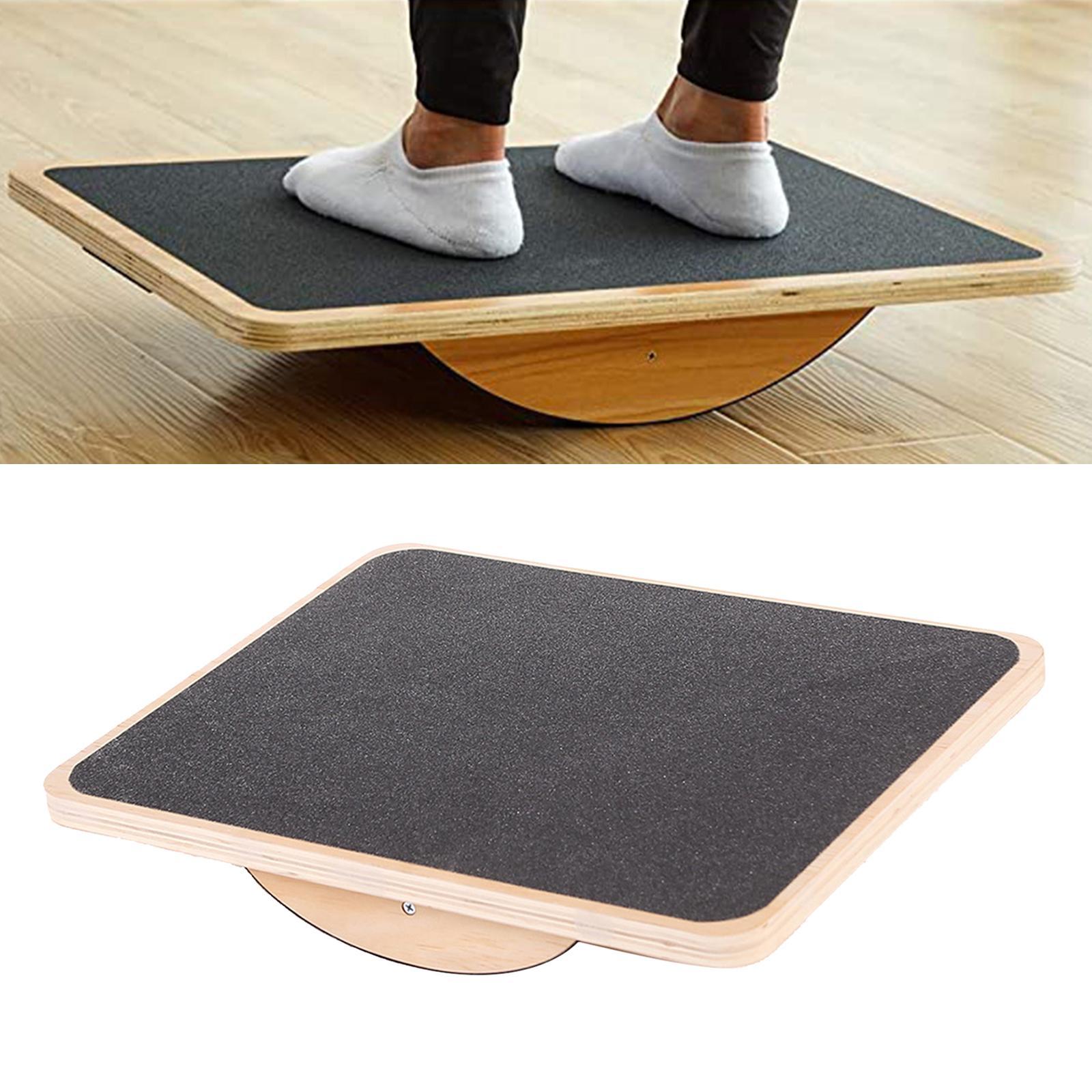 Non-Slip Wooden Wobble Balance Board   Pro Exercise Training
