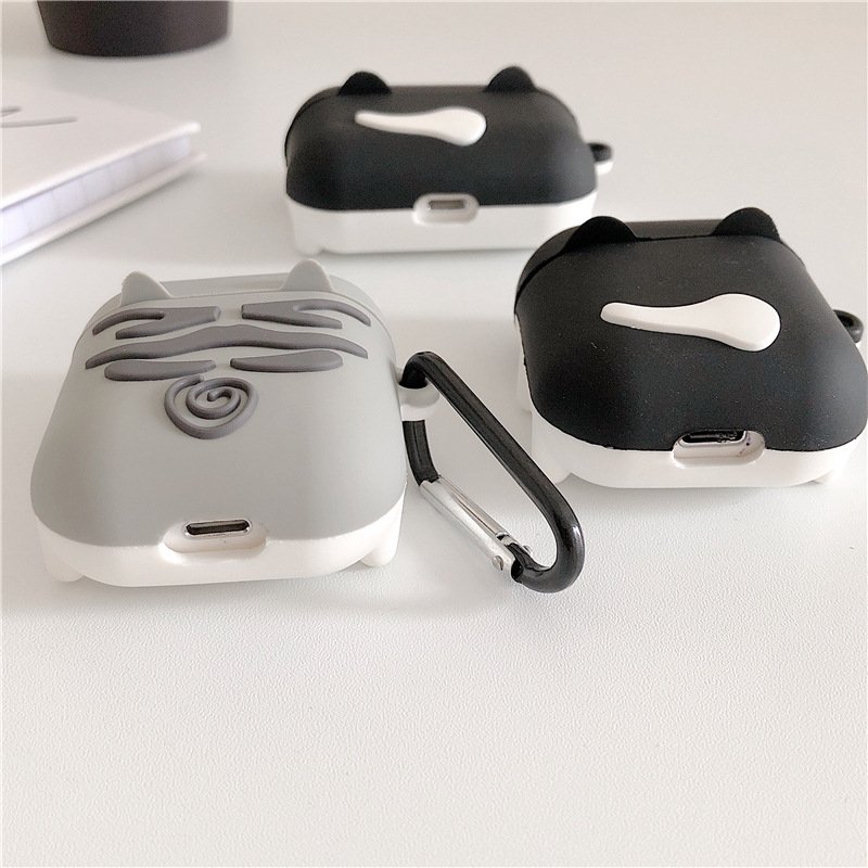 Bao Case Cho Airpods 1/ Airpods 2 Hình Chó Husky, Chó Cori, Mèo Xám