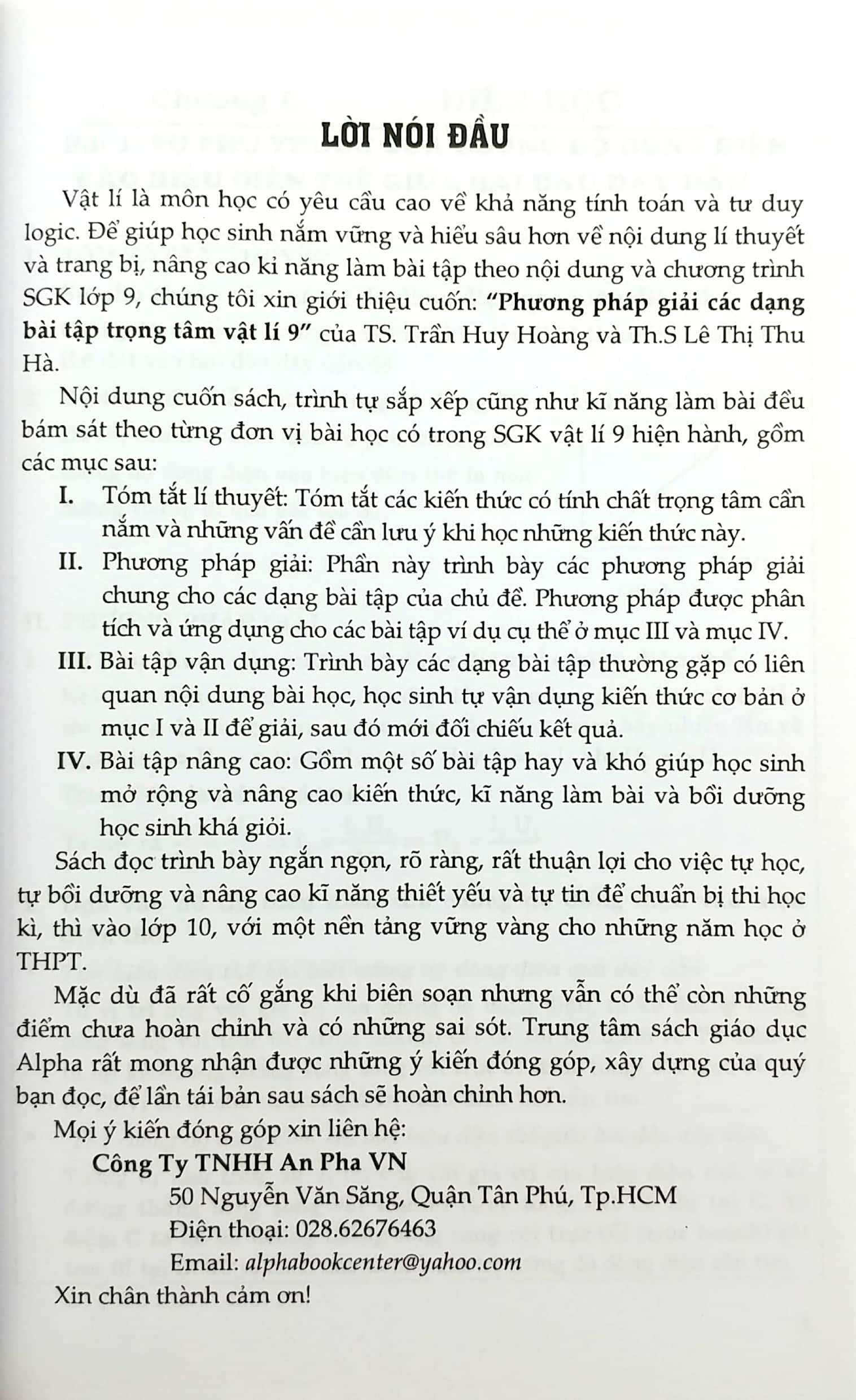 Phương Pháp Giải Các Dạng Bài Tập Trọng Tâm Vật Lí 9