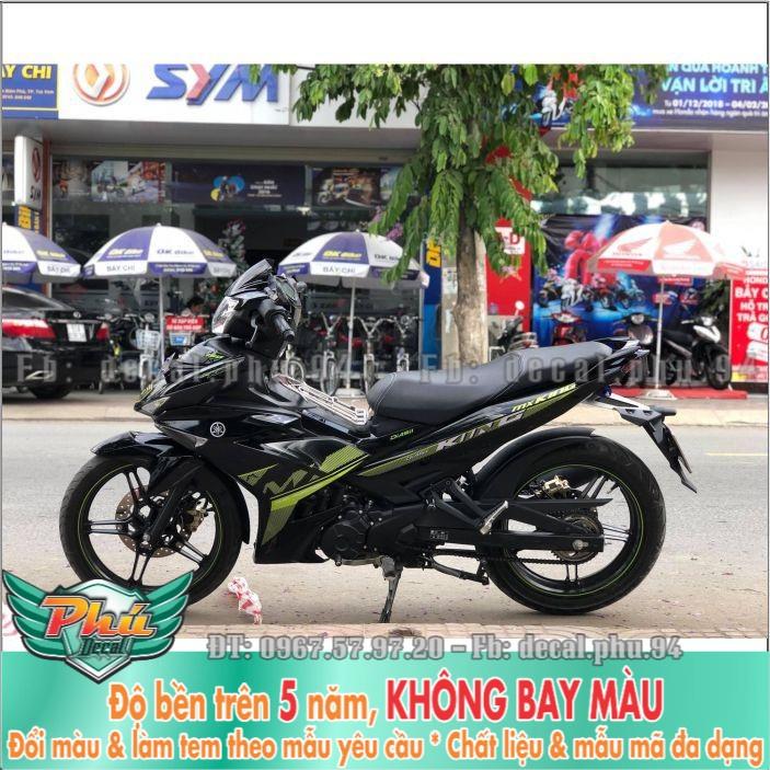 Tem rời Exciter 150 Mx xanh đen