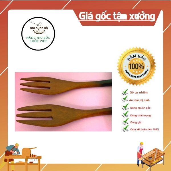Dĩa gỗ cán màu hàng xuất khẩu Hàn Nhật
