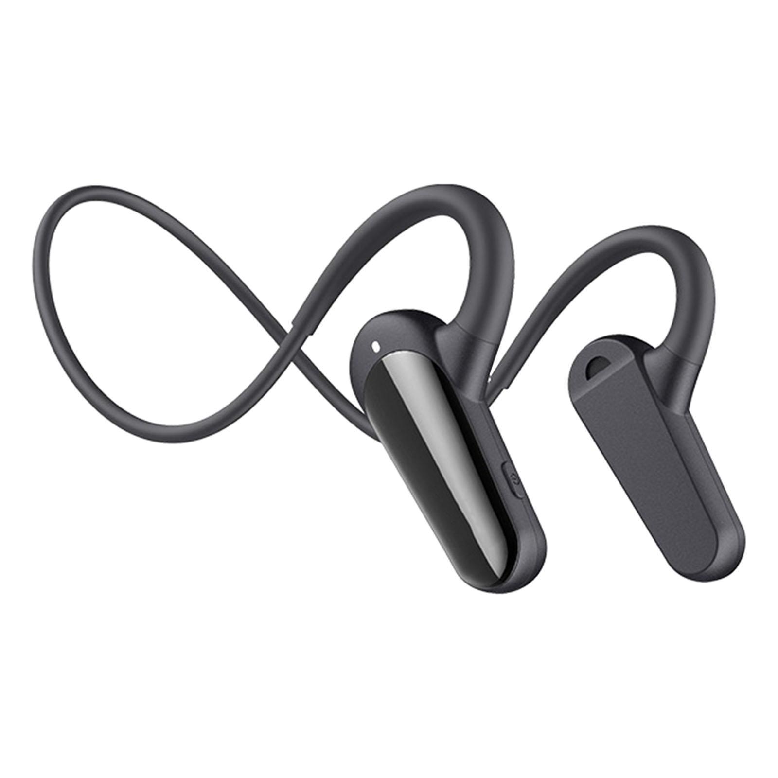 Air Conduction Headset Sweat Resistant Lightweight Open Ear Hands Free Call Stereo Bluetooth 5.0 Headphone for Running Meeting Built-in Mic