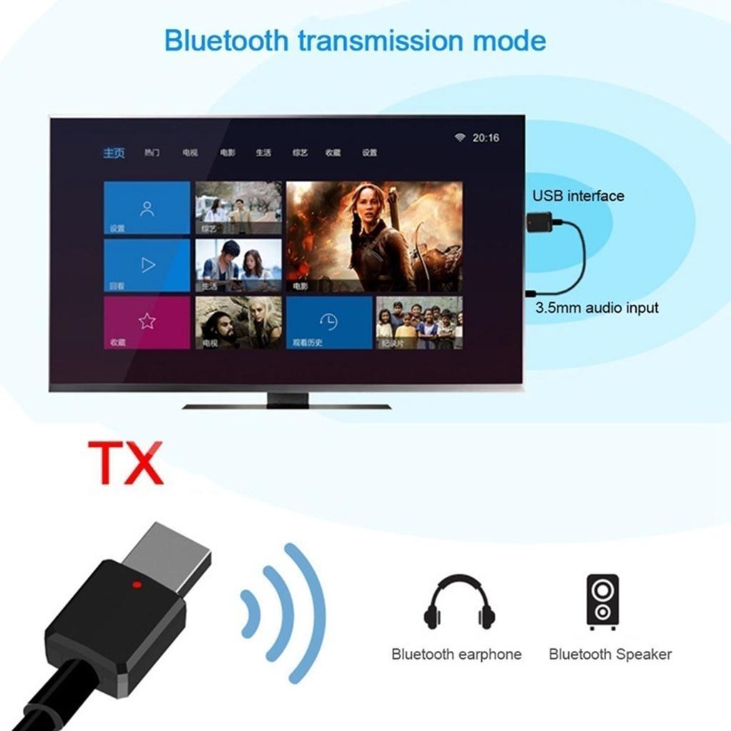 2in1 Mini Bluetooth v5.0  10m for PC Computer Support Windows 10 8.1