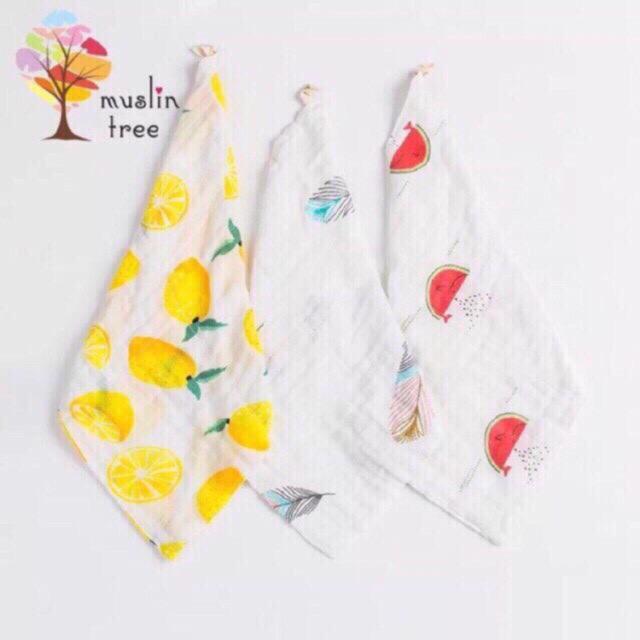 Sét 3 khăn sữa sợi tre Muslin Tree siêu mềm